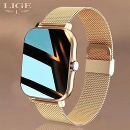 LIGE 2021 Digital Watch Women Sport Men Watches Electronic LED Ladies Wrist Watch For Android IOS Fitness Clock Female watch 22021222o