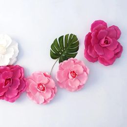 Decorative Flowers Artificial Giant PE Foam Rose Wedding Decoration Background Wall Flat Bottom Stereo Flower DIY Birthday Party