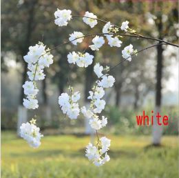 50pcs Artificial Cherry Blossom Branch Flower Wall Hanging Sakura 138cm for Wedding Centrepieces Artificial Decorative Flowers ZZ