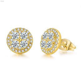 Iced Out Jewellery Elegant Sublimation Fine Jewellery Moissanite Large Round Diamond Studs Earrings for Women