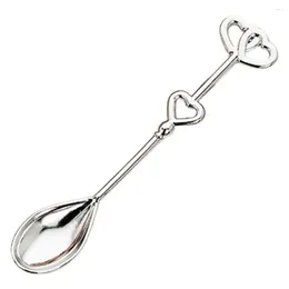 Spoons Heart-themed Event Gift 8pcs Double Heart Couple Coffee Spoon Teaspoons Wedding Party Favours Guests Bridal For