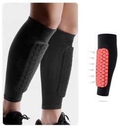 Pads Elbow Knee Pads 1 PC Honeycomb Soccer Shin Guards Football Shields Sports Legging Shinguards Leg Sleeves Protective Gear Shank Pro