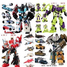 Giocattoli di trasformazione Robot Trasformazione Robot Giocattoli HZX Defensor Bruticus Superion Devastator IDW 5 IN 1 6 IN 1 UNO SENZA SCATOLA Set Action Figure KO 6in1 231218