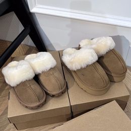 Designer Slippers Boots Australia Tasmans Tazz Slippers Platform Womens Snow Autumn Winter Fur Fluffy Furry Half Ankle Mini Ultra Boot Room Slippers Top Quality