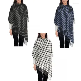 Scarves Man Pray Keffiyeh Wedding Scarf Lightweight With Houndstooth Pattern Weather Muslims Headscarf