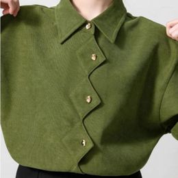 Women's Blouses XEJ Green Tunic Blouse Women 2023 Luxury Designer Fashion Elegant Autumn Spring Clothes Ladies Korea