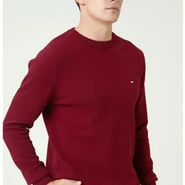 Men's Sweaters Autumn And Winter Knitwear Embroidered Sweater Crewneck Solid Colour Trend Wool Base Shirt Loose