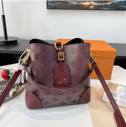 Brand luxury design Vintage bucket bag women fashion retro style one shoulder crossbody bags Colour handbag Crossbody bag