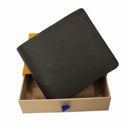 Whole Fashion Men's Short Wallets Leather Small Bifold Purse Card Holders Coin Purses Men Bags With Box 11CM285d