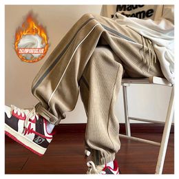 Men's Pants Thermal Man Winter Sweatpants Fleece Joggers Men Sportswear Thick Large Size Casual Male Warm Velvet Trousers