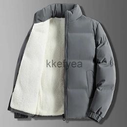 Men's Down Parkas 2023 Winter Men Jacket Autumn Warm Fleece Fashion Thicke Cotton Padded Jackets Stand Collar Casual Coats Windproof Plus Size 6XL J231219