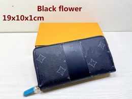 Fashion luxurys coin purses card holder Black wallet wholesale Long Wallets Portefeuille Matignon with box Womens men Designer wallet PM cards holder card slots