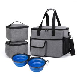 Cat Carriers Large Capacity Pet Travel Bags Portable Carrying Carrier Food Tote Bag For Dog With Bowls