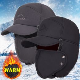Trapper Hats Thicken Winter Warm Hat Men Faux Fur Bomber Ear Flap Cap Women Soft Thermal Bonnets for Outdoor Fishing Skiing 231219