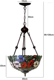 Chandeliers Glass 16 Inch V-intage Ceiling Light Fixture Adjustable Retro Decor Pendant Hanging Lamp For Bedroom Living Room