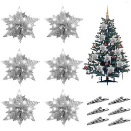 Decorative Flowers Christmas Flower Artificial Tree Fake For Decoration Flannel Valentines