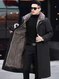 Men's Fur Faux Winter Warm Jacket Extended Padded Imitation Mink Detachable Inner Tank Coat 231218