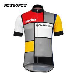 Tops Wholesale custom new cycling jersey bike top classic La Vie Claire Wonder W Retro clothing bike wear mtb road maillot ropa ciclism