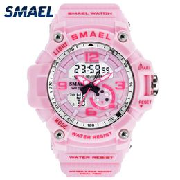 SMAEL Woman Watches Sports Outdoor LED Watches Digital Clocks Woman Army Watches Military Big Dial 1808 Women Watch Waterproof232K