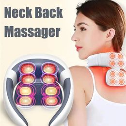 Massaging Neck Pillowws Effective Neck Massager TENS Pulse MassageLow-frequency Pulse Electromagnetic Current Relieve Pain Muscle Personal Health Care 231218