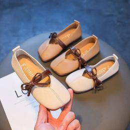 Flat shoes Kids Shoes Flats Leather Baby Girl Shoes Bow-knot Girl's Casual Shoes Children Toddler Girl Footwear Mary Janes Summer 231219
