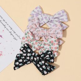 Hair Accessories Baby For Born Toddler Kids Girl Boy HairClip Cute Exquisite Print Clips Soft Large Bow