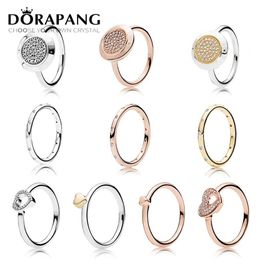 DORAPANG 925 Sterling Silver Ring fashion Popular Charms Wedding Ring For Women Heart-shaped Lovers Autograph Rings DIY Jewelry236h