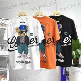 Men's T-Shirts Summer Men's T Shirt Fashion Korean Harajuku Print Half Sleeves Tops Tees Men Streetwear Trend Men Clothing Cotton T Shirts Men T231219