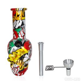 150mm Straight type Hookah Convenient to carry skull glass mini Smoking bong shisha and female joint