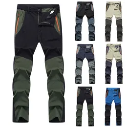 Men's Pants Mens Outdoor Colour Combination Breathable Wear Elastic Harem Hiking Bottoms Oversize