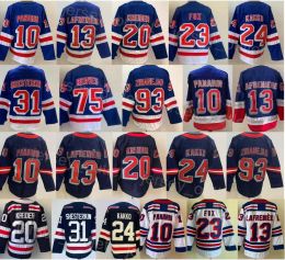 Men Reverse Retro Hockey 13 Alexis Lafreniere Jersey 10 Artemi Panarin 93 Mika Zibanejad 24 Kaapo Kakko 20 Chris Kreider 23 Adam Fox 31 Igor 38