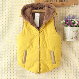 Women's Vests Aopeiya Autumn/Winter Trafa Coral Fleece Lamb Hair Vest Hooded Coat Loose Fashion