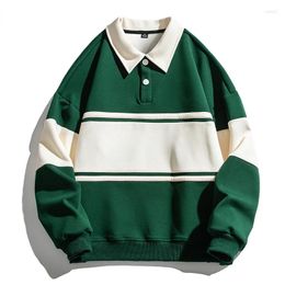 Men's Hoodies Men Winter Sweatshirt 2023 Korean Fashion Oversized Patchwork Sweat Hoodie Fleece Keep Warm Solid Color For