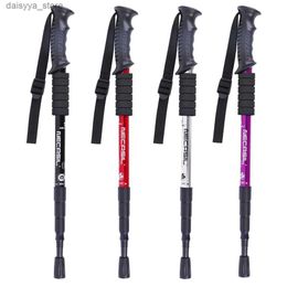 Trekking Poles Ultralight Adjustable Walking Stick Trekking Pole 4 Sections Aluminium Alloy Telescopic Outdoor Hiking Walking Stick Walking SticL23118