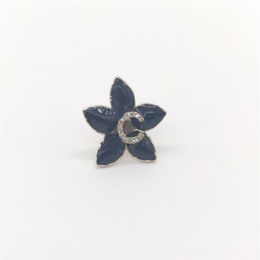 2022 Luxury quality star shape with diamond charm brooches pins in 18k gold plated have box stamp PS3475A273c