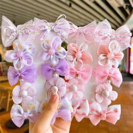 Hair Accessories Fabric Princess Lovely Design Bow Hairpin Baby Girl Clip Independent Packaging