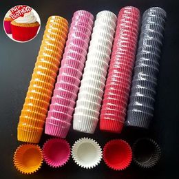 Gift Wrap 1000Pcs Mini Size Chocalate Paper Liners Baking Muffin Cake Cups Forms Cupcake Cases Solid Color Tray Mold #T20282H