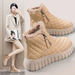 Boots Women Snow Boots Warm Comfortable Boots for Women Cotton Short Boots Platform Side Chain Ladies Boots Winter Women's Shoes 231219