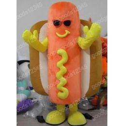 Cute hot dog Mascot Costumes Christmas Cartoon Character Outfit Suit Character Carnival Xmas Halloween Adults Size Birthday Party Outdoor Outfit