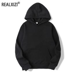 Mens Hoodies Sweatshirts Women Pullover Spring Autumn Casual Hoodie Solid Colour Oversize Black Sweatshirt For Male 231218