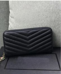Genuine Leather designer wallet long short wallets women men card holder luxury purses Zig Zag Pleated coin purse Large Capacity Top Quality