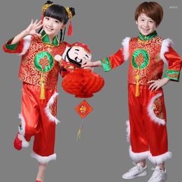 Stage Wear Kids Traditional Chinese Year Clothing Girls Ancient Costumes Folk Dance Costume Boys Culture Tang Suit