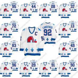 Quebec Nordiques Vintage Heritage Jersey Marc Tardif Mats Sundin Michel Goulet Mikko Rantanen Nathan Mackinnon Nazem Kadri Hockey Jerseys 46