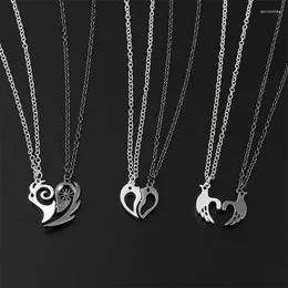 Pendant Necklaces 2 Pcs Fashion Couple Dolphin Love Bird Magnet Necklace Men And Women Valentine's Day Trend Gift Jewellery