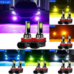 New Decorative Lights 2pcs LED Fog Light Golden Lamp H8 H11 For Opel Agila B Antara A Astra J Cascada Grandland X GT Convertible Insignia Mokka Tigra