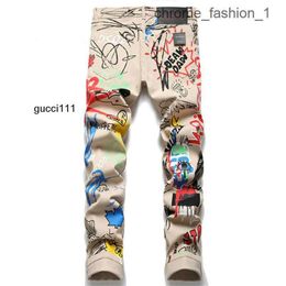 Trousers amirlies am amis imiri amiiri Mens Designer Jean Man Distressed Ripped Skinny Cowboy Pant Jeans Rock Revival amari Straight Slim amirl Elastic Denim F IDZ6