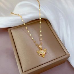 Pendant Necklaces Elegant Zinc Alloy Shining Crystal Gold Plated Cute Necklace Jewellery For Women Girls Wholesale