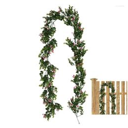 Decorative Flowers Wreaths Eucalyptus Garland With 5.9 Feet Christmas Wall Greenery Home Decors Adjustable Green For Window Drop Deliv Otmpa