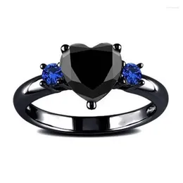 Cluster Rings ShWish European And American Love Ring Plating 925 Silver Black Gold Gun Colour Engagement Jewellery