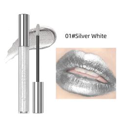 Lipstick Shimmer Lip Gloss Waterproof Long Lasting Silver Gold Color Tint Glitter Liquid Eyeshadow Womon Beauty Makeup Cosmetic 231219